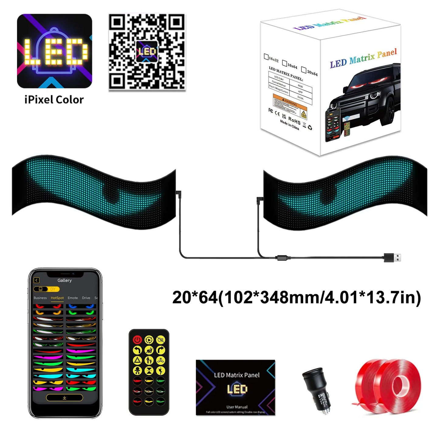 Programmable Windshield LED Display