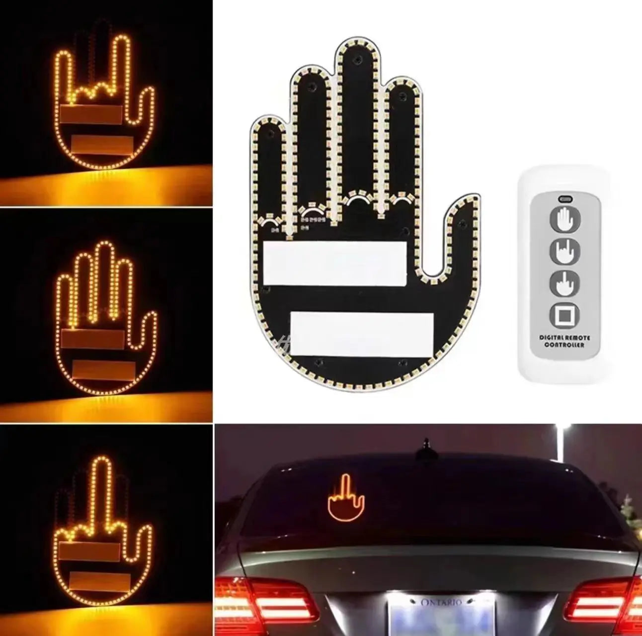LED Gesture Sign - Middle Finger